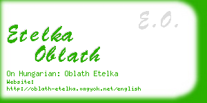 etelka oblath business card